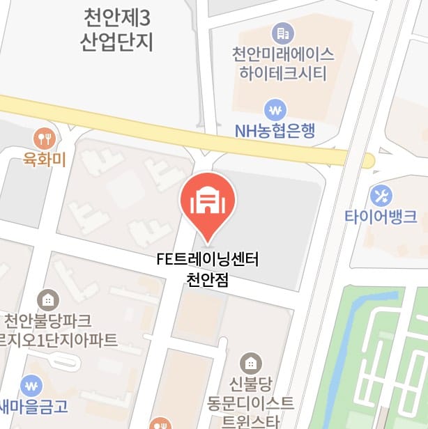 FE트레이닝센터 천안점 지도